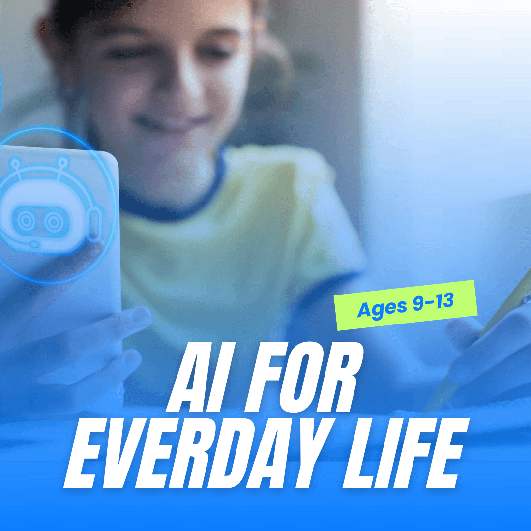 A child using AI on a phone